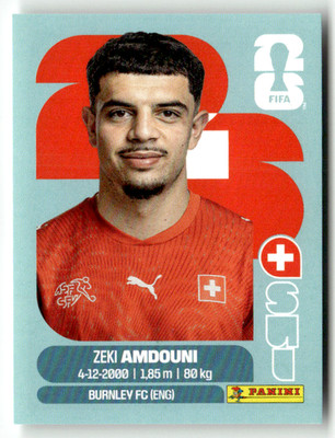 Panini 2026 World Cup Amerika WM Sticker No. SUI 20 Zeki Amdouni Schweiz