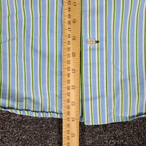 Abercrombie Button Up Shirt Boys Medium Blue Striped Casual School Big Boy Top - Picture 7 of 9