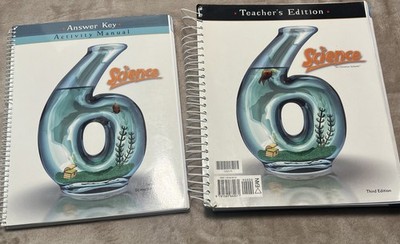 BJU Press Science 6 Teacher Edition, Activity  Manual Answer lKey (3rd Edition)