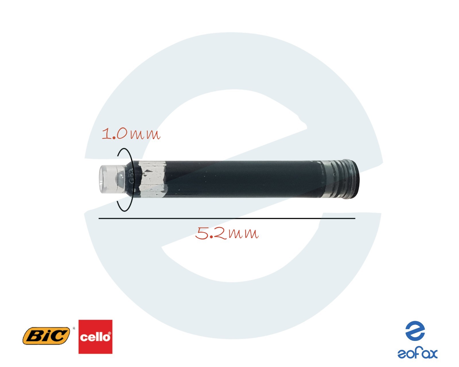 15 x BIC CELLO Fountain Pens BLACK Ink Standard Cartridges Refills eBay