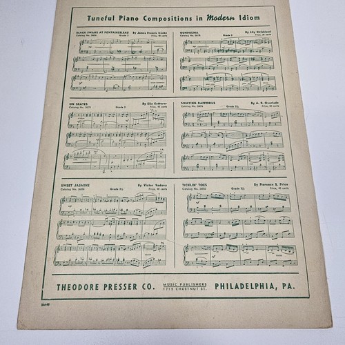 Tanz der Rosenknospen für das Klavier von Frederick Keats 1928 Klavier zu 6 Händen - Bild 7 von 8