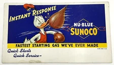 WWII Era Sunoco Nu-Blue Unused Blotter Donald Duck War Bonds Automobilia 1941