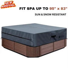 95" x 83" Hot Tub Pool Spa Cover Cap Heavy Duty UV Sun Protector Water Resistant