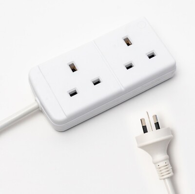 Reiseadapter UK Cairns 2 Steckdosen 1m Verlängerungskabel Typ I