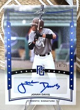 2014 Leaf Perfect Game #A-JD2 Jonah Davis Autographs (AU) Blue #14/25