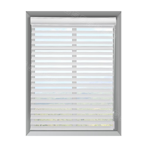 Shangri-La Roller Shades Zebra Sheer Blinds Corded Light Filtering Shades - Photo 20/25