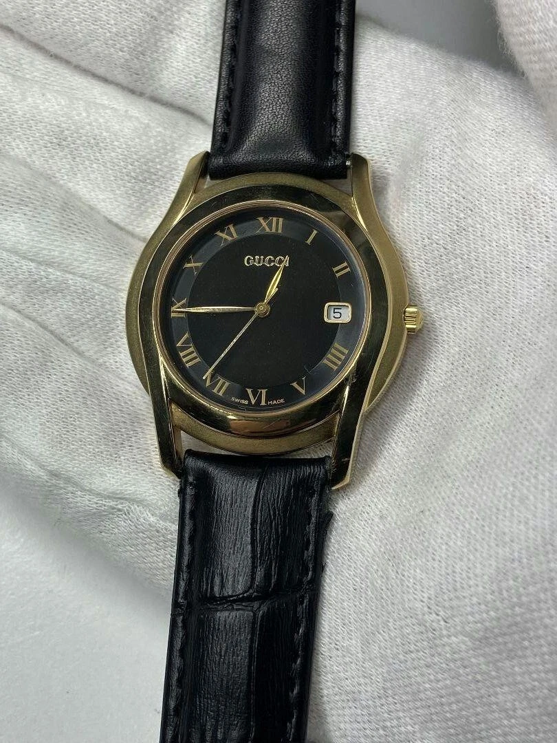 Montre homme Gucci Quartz 5400M 37 mm verre sans rayures vintage