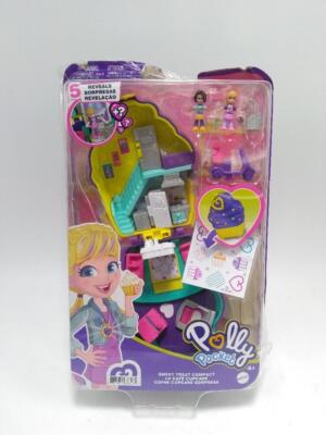 Polly Pocket Playset Travel Toy, 2 Micro Dolls, Surprise Accessories Damaged Box