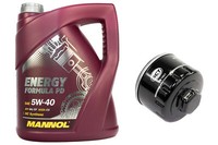 MotoröL ÖLfilter SM142/1 Set 5W40 5 Liter FüR Dacia Duster Nissan Renault Clio