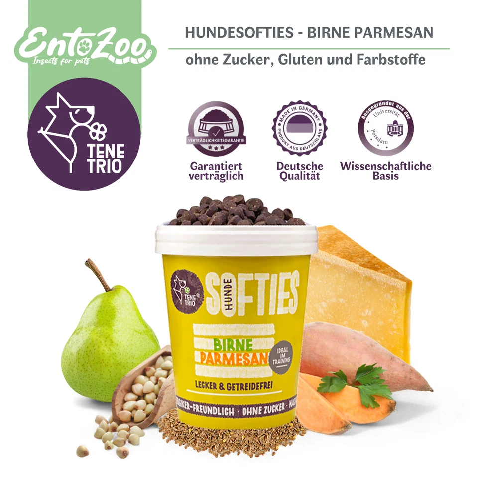 Tenetrio - Hundesofties Birne Parmesan Darm anregend, Cholesterin regulierend
