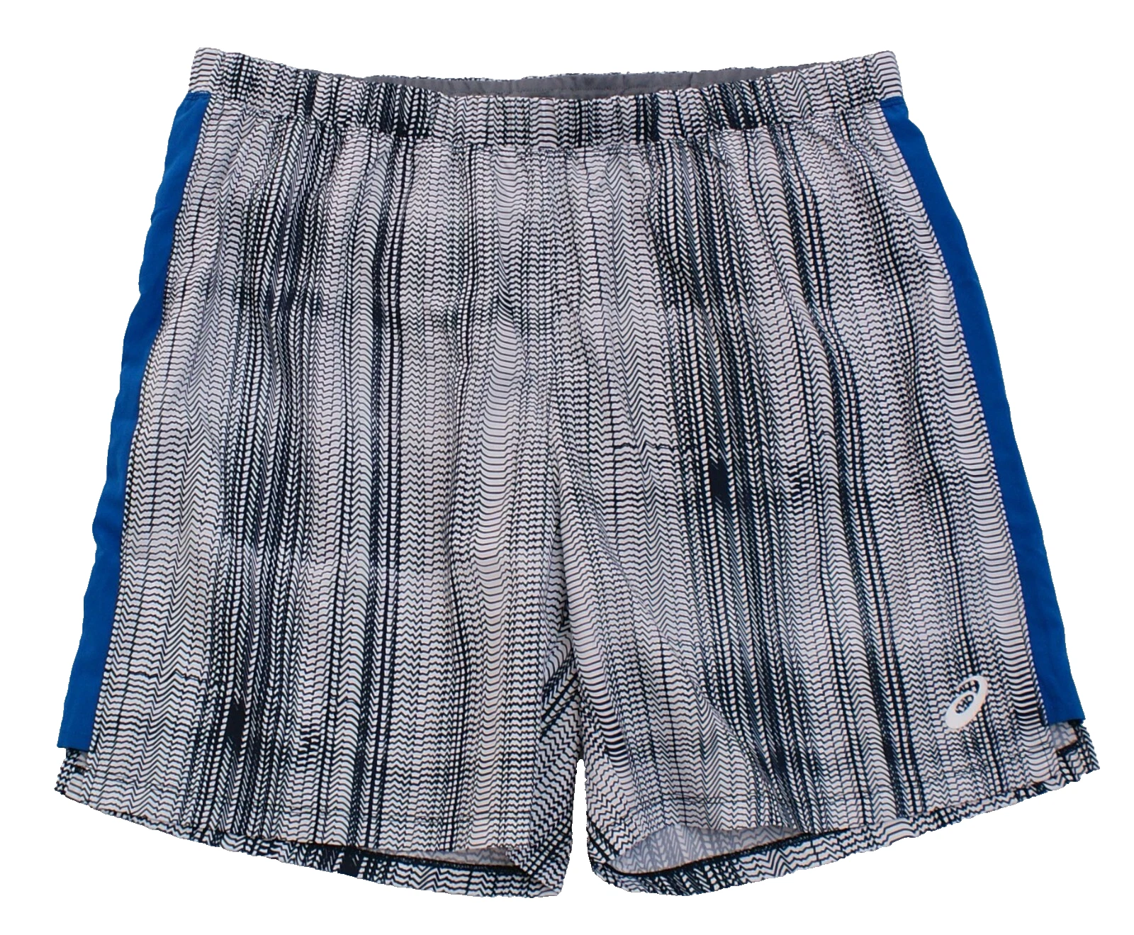 Pantaloncini da allenamento Asics uomo 2XL stampa blu 7" slip foderato antivento