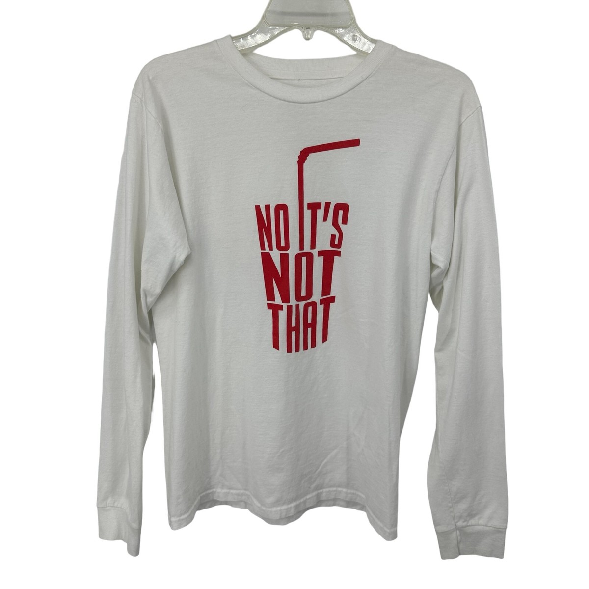 Danny Duncan No Its Not That Long Sleeve T Shirt Size Small White