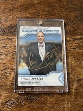 Ernie Johnson IP Signed Goodwin Champions Card Psa Dna Autographed TNT