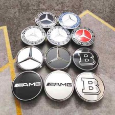 4PCS 75mm Car Wheel Center Cap Badge for Mercedes benz AMG C E S GLE CLC Class
