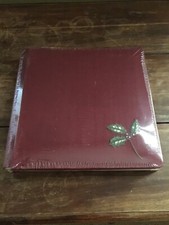 Creative Memories 12X12 Album Burgundy Holly Leaf Holiday Christmas w/15 Pages