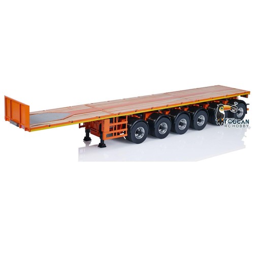 NOOXION 1/14 6 Axles Metal Flat Trailer for Tractor Truck RC Vehicle Model Car - Picture 8 of 12