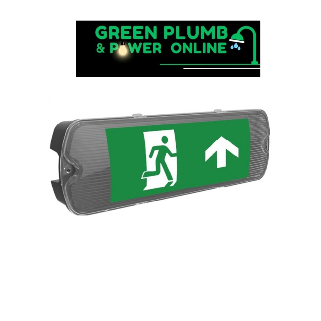 Kosnic MUL0105-BLK Mulu LED Emergency Exit Bulkhead IP65 Black 5w