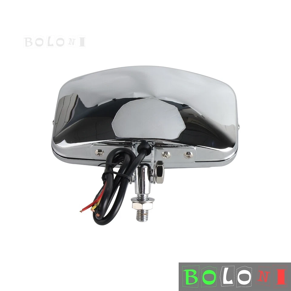 Retro LED Rectangle Headlight For Harley Chopper Bobber Cafe Racer Universal — 第 4/4 张图片