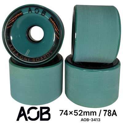 AOB Longboard Cruiser Rollen Wheels (4 Stck.) Blau 74x52mm 78a