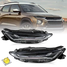 For 2019-2022 Chevy Blazer Upper Running Light Headlights w/ LED DRL Assembly