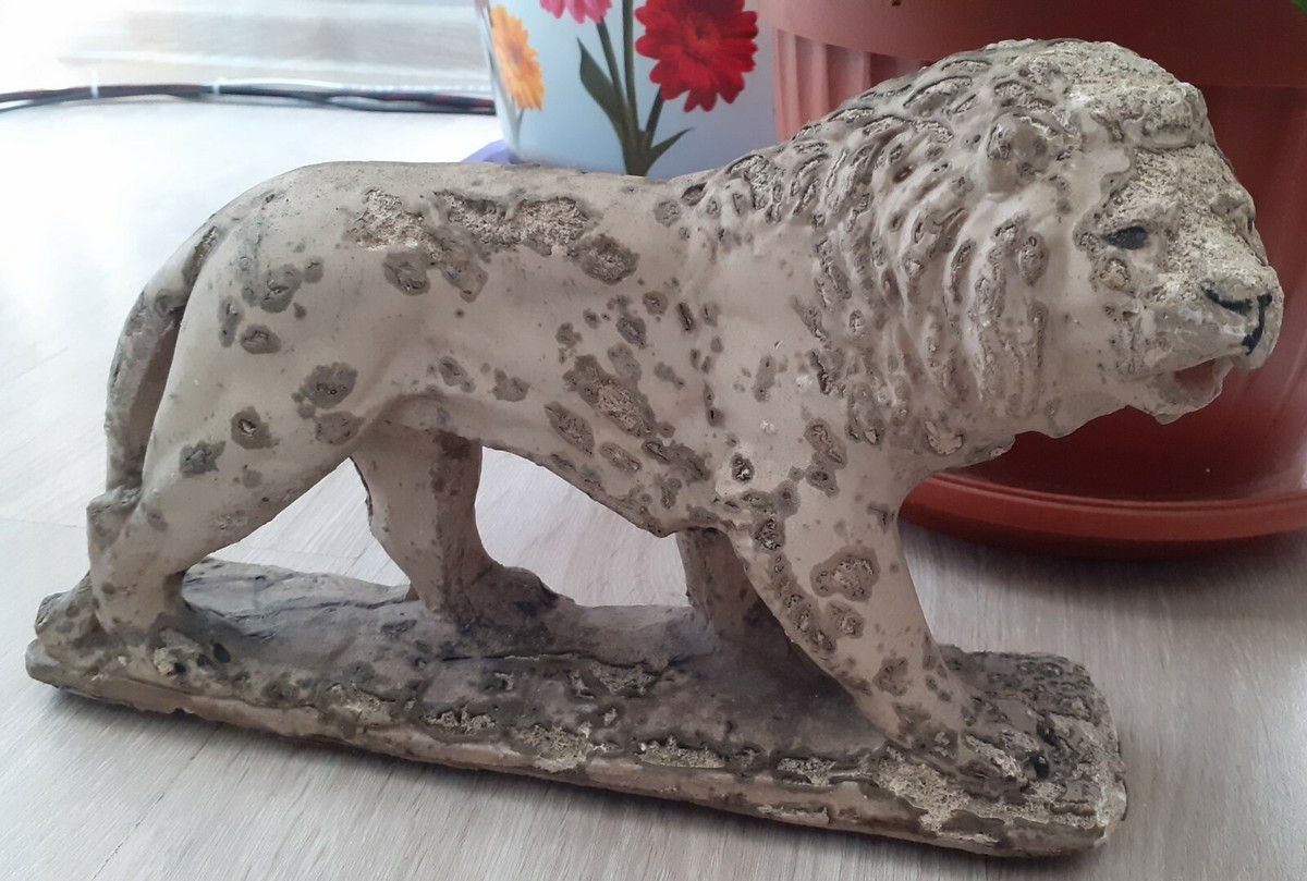 Vintage Lion Sculpture Statue | eBay