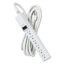 Fellowes 6 Outlet Power Strip with 15' Cord, Platinum #99026