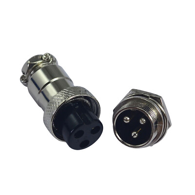 3pins Socket Connector Aviation Plug 16-3P Male & Female Metal Self Locking 1Set