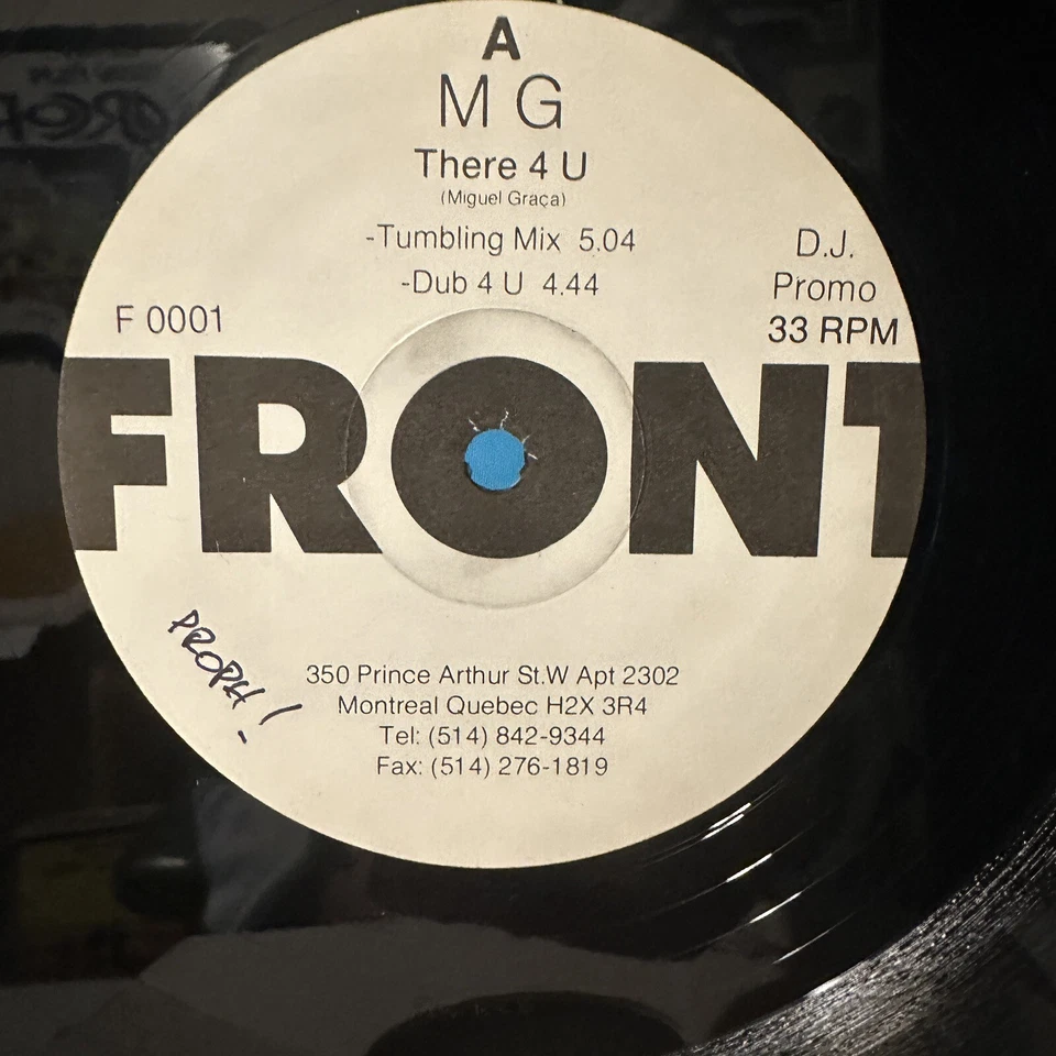 MG - There 4 U - 1991 Front Records PROMO 12” Vinyl BEYOND RARE GARAGE HOUSE ~NM Foto 4 de 4