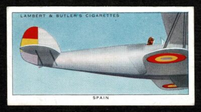 Imperial Tobacco Aeroplane Markings Card - No. 40 Spain - Spanish Air Force 