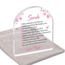 Retirement Gifts For Women Work Colleague Leaving Retired PERSONALISED Present
