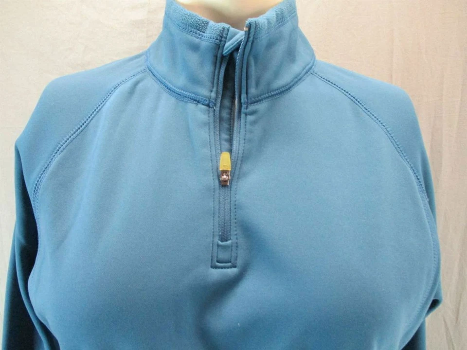 Pullover deportivo azul manga larga 1/4 cremallera diseño alpino talla L para mujer GR6354 Foto 2 de 4