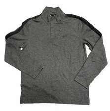Calvin Klein Men's 1/4 Zip Mock Neck Pullover SWEATER Med Grey HTR, 2XL NWT