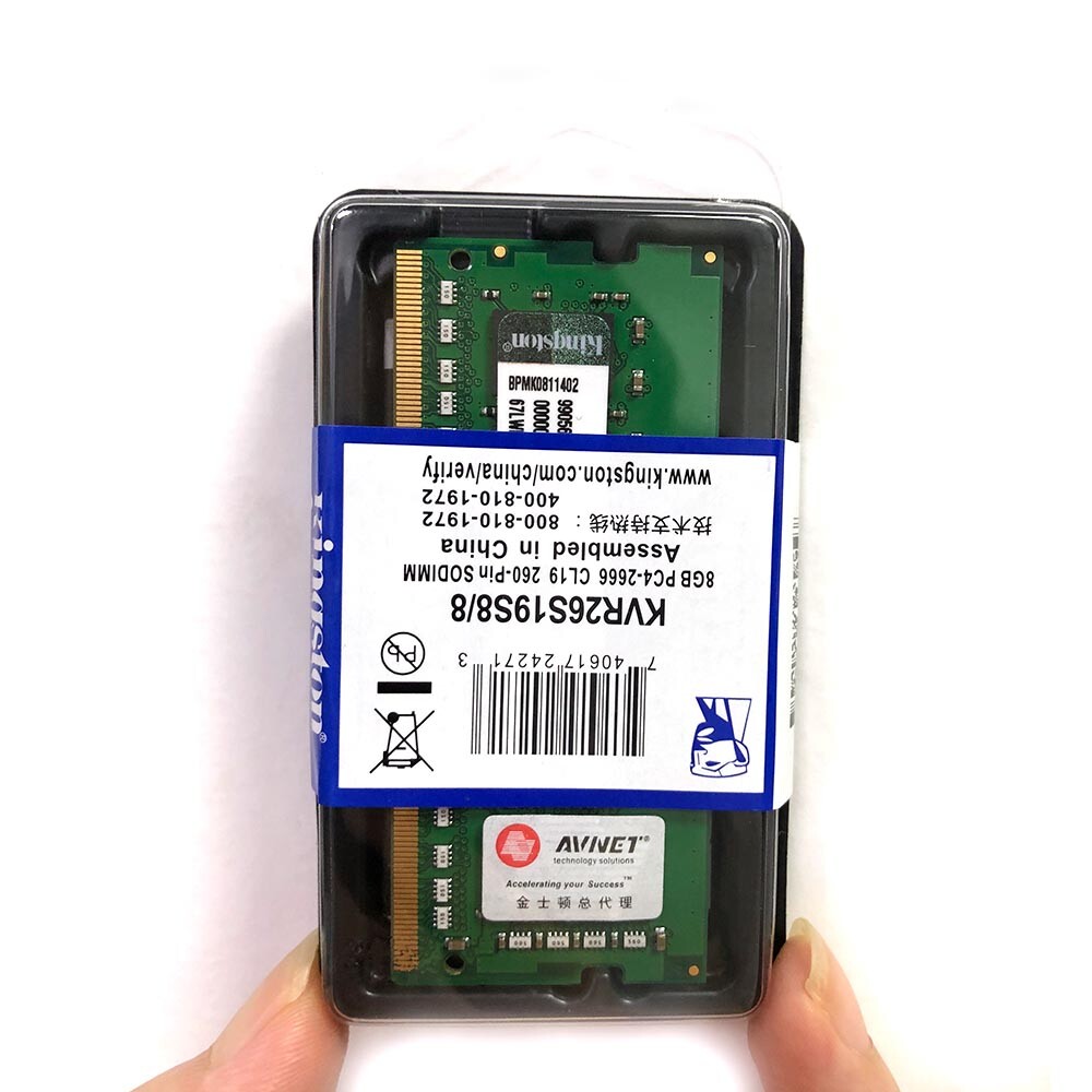 Kingston 8GB DDR4 2666MHz PC4-21300 KVR26S19S8/8 SODIMM 260Pin