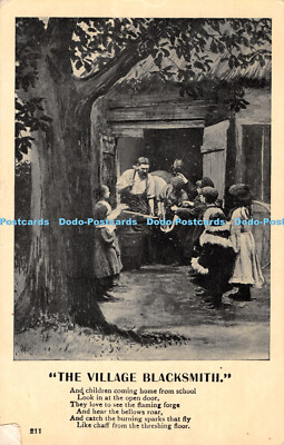 R311402 Der Dorfschmied und Kinder, die von der Schule nach Hause kommen H G L Living