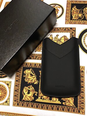 Vertu Constellation Quest Vertical Slip black leather Case Brand New Phone Case