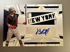 2023 National Treasures Brandon Mayea 3/10 Holo Silver Die-Cut Patch Auto DMS-BM