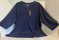 OGIO Women’s Size 3XL Top Blouse Navy 3/4 Sleeve Active Cooling Dry Wick- NEW