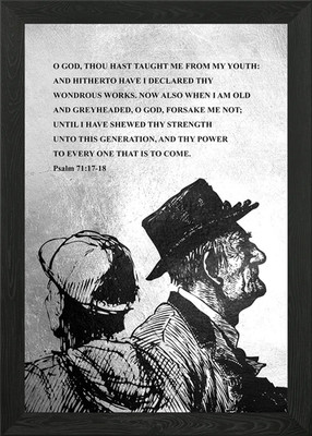 Psalm 71,17-18 Gerahmtes Wandbild Poster Leinwanddruck Bild