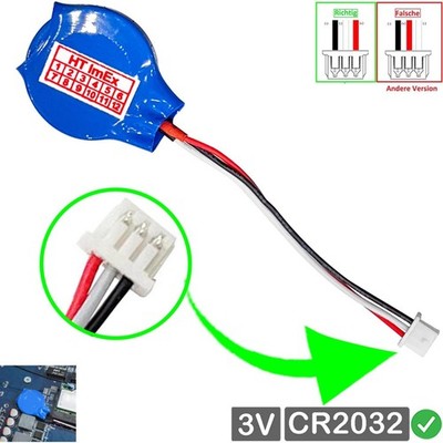 RTC Bios CMOS Batterie Battery Akku 3-Pin für Acer Revo RL80 (DT.SM5EG.001)