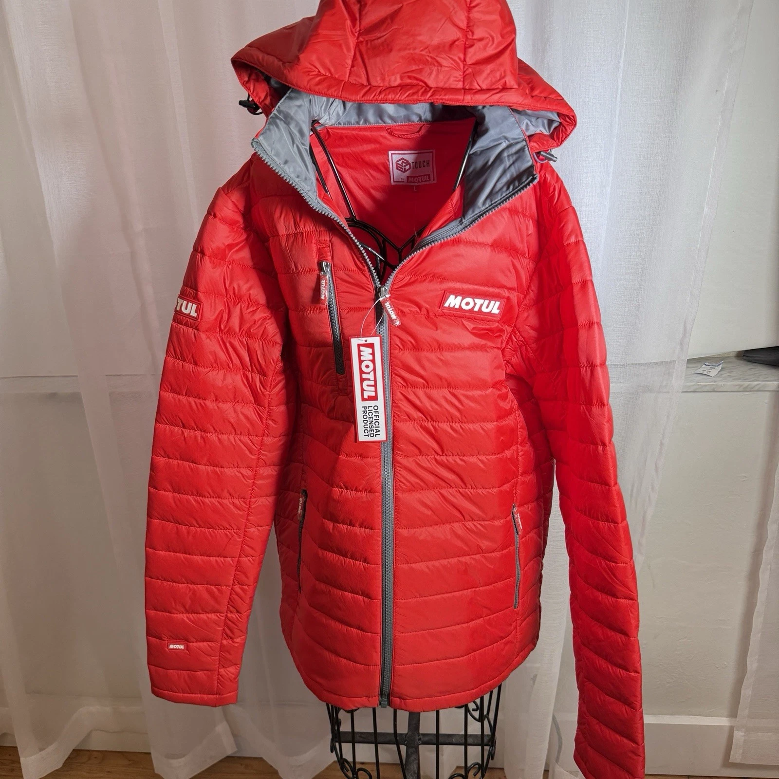 Red Puffer Jacket Mens Size L By Motul - product detail image 13