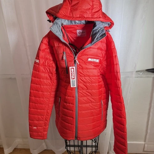 Red Puffer Jacket Mens Size L By Motul image 13