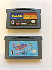 GBA Game Boy Advance Shark Tale/Shrek 2 - Odd Parents Breakin Da Rules Game Cart