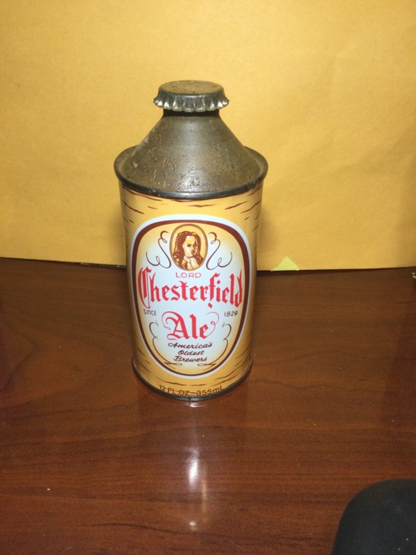 Absolutely amazing Lord Chesterfield ale novelty cone top beer can