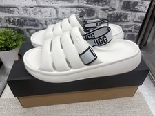 Ugg Sport Yeah Slide Slingback White/Black Sandals Womens Size 10 NIB