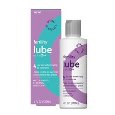 plusOne Fertility Lube - Sperm-Friendly Personal 4 Fl Oz Pack of 1 , Clear