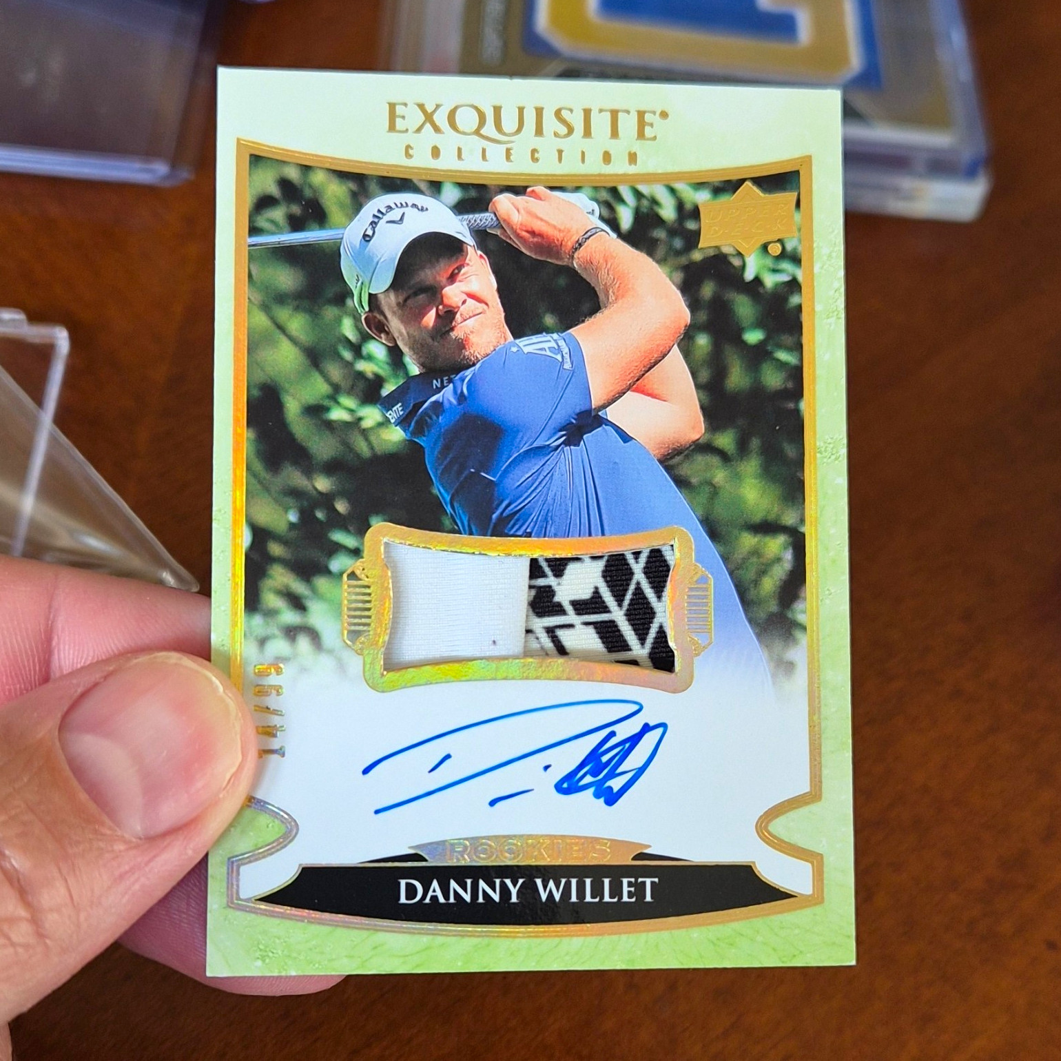 Upper Deck Exquisite 2008 Danny Willett RC Auto Memorabilia E-DW 14/99