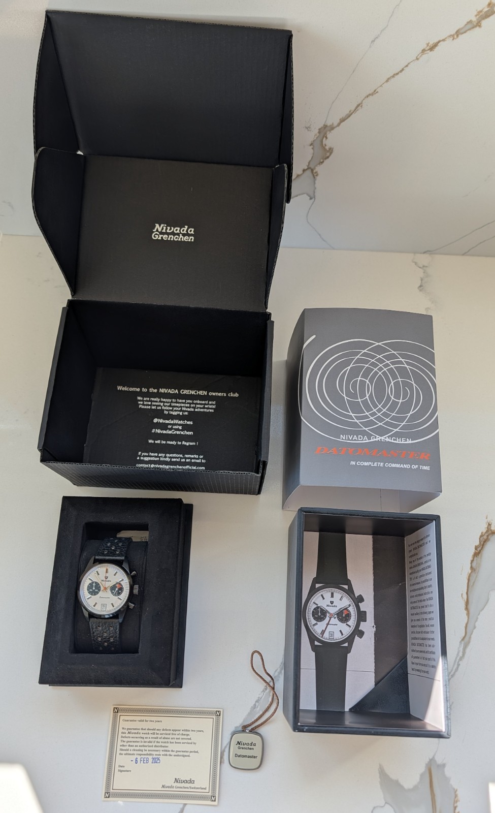 NIVADA GRENCHEN BLACK DATOMASTER CHRONOGRAPH WATC… - image 9