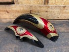 Vintage Tracy Fiberglass Front Rear Fender Chopper Bobber Bates Maltese Cross