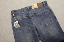 PrAna Axiom Jeans Mens 32x30 Blue Antique Stone Wash Denim Straight Stretch NWT