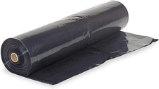Heavy-Duty Black Plastic Sheeting 4 Mil - 3' x 200' Vapor Barrier Tarp
